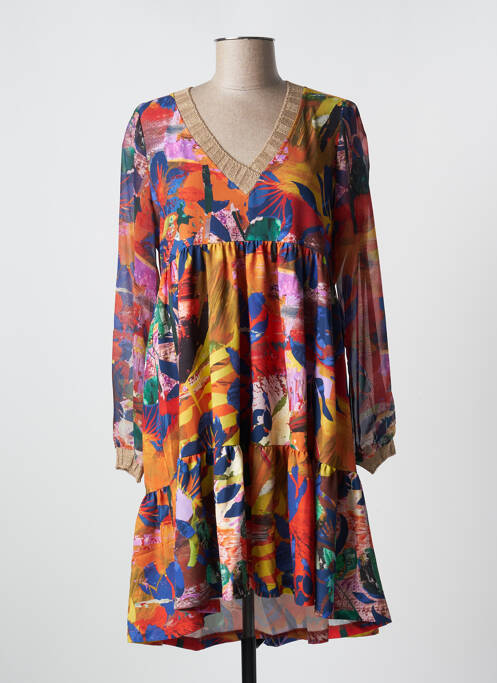 Rochie midi portocaliu MALOKA femeie