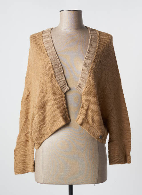 Vestă cu mâneci lungi maro MALOKA femeie