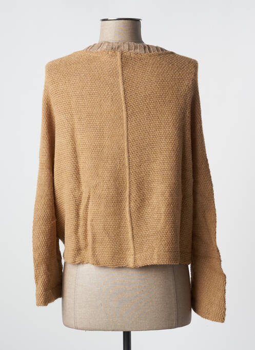 Vestă cu mâneci lungi maro MALOKA femeie