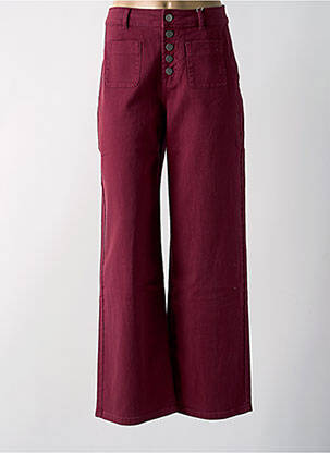 Pantalon larg bordeaux C'EST BEAU LA VIE femeie