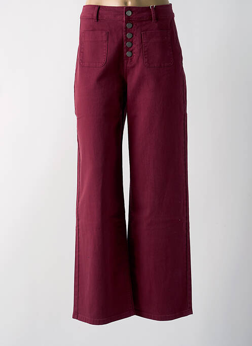 Pantalon larg bordeaux C'EST BEAU LA VIE femeie