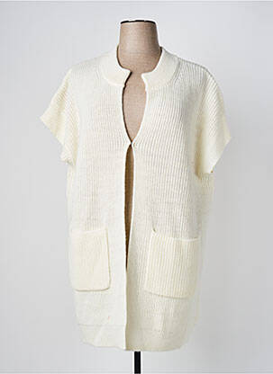 Vestă cu mâneci scurte ecru DIANE LAURY femeie