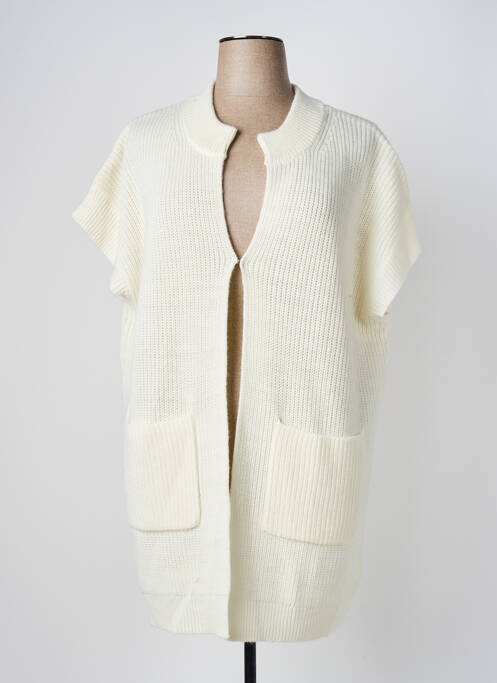 Vestă cu mâneci scurte ecru DIANE LAURY femeie