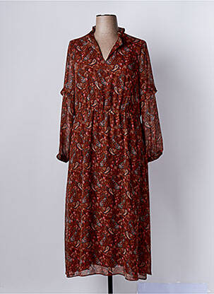 Rochie lungă maro C'EST BEAU LA VIE femeie