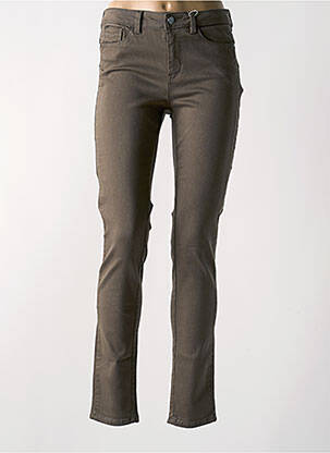 Pantalon slim maro C'EST BEAU LA VIE femeie
