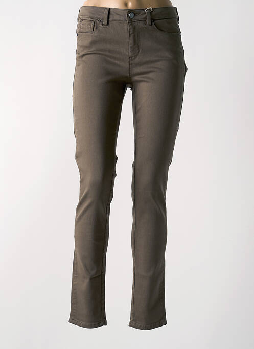 Pantalon slim maro C'EST BEAU LA VIE femeie