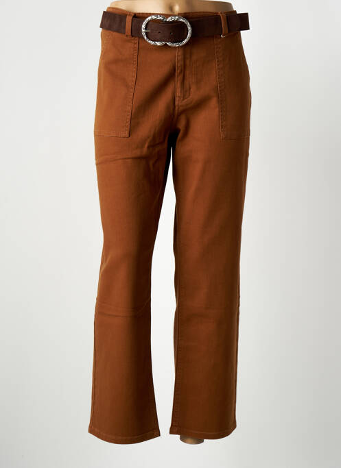 Pantalon slim maro C'EST BEAU LA VIE femeie