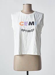 Tricou alb CEMI femme
