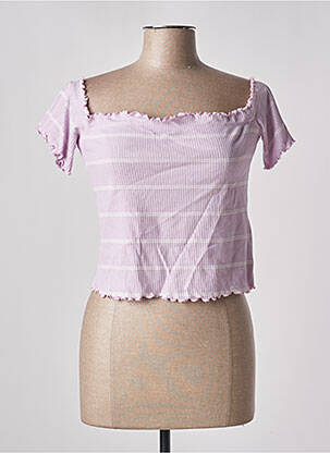 Top scurt violet JACQUELINE DE YONG femme