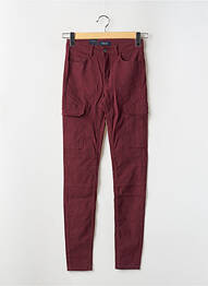 Pantalon cargo roșu PIECES femme