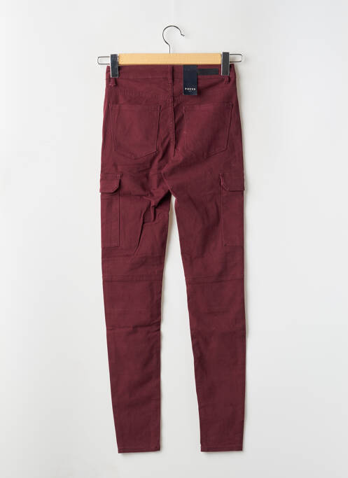 Pantalon cargo roșu PIECES femeie