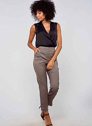 Pantalon chino maro VERO MODA femeie