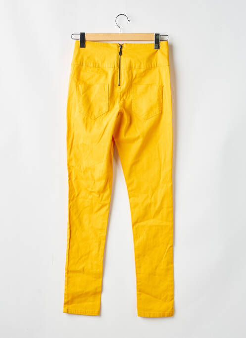 Pantalon slim galben PIECES femeie