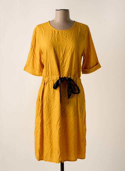 Rochie midi galben JACQUELINE DE YONG femeie