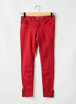 Pantalon slim roșu ONLY femeie