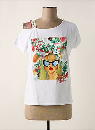 Tricou alb GUESS fată