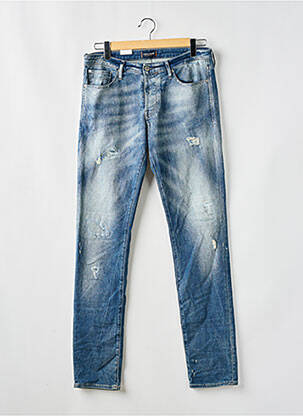 Blugi cu croială slim albastru JACK & JONES bărbat