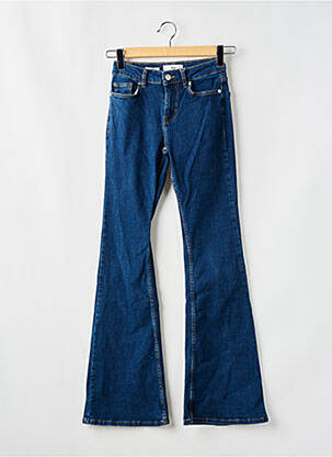 Blugi cu croială evazată albastru MANGO femeie