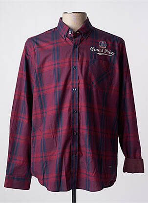 Cămașă cu mâneci lungi bordeaux DELAHAYE bărbat