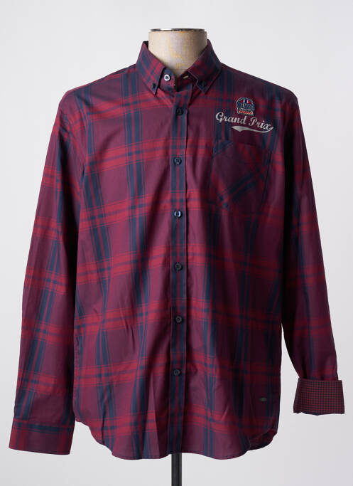 Cămașă cu mâneci lungi bordeaux DELAHAYE bărbat