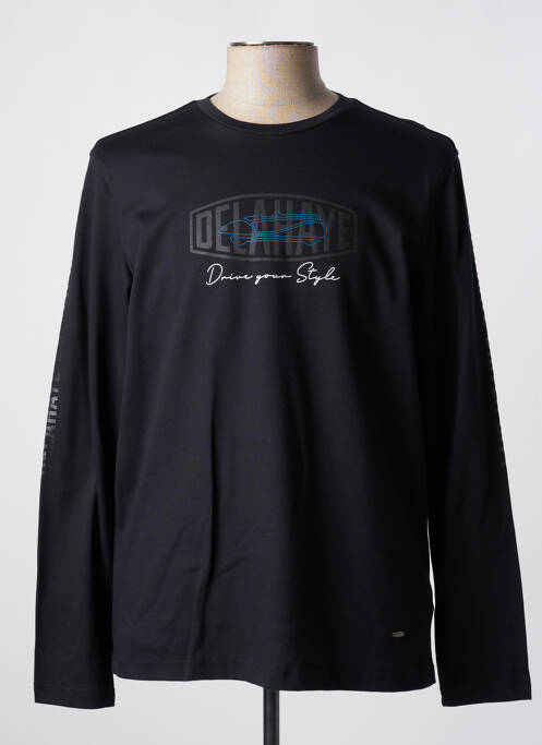 Tricou negru DELAHAYE bărbat