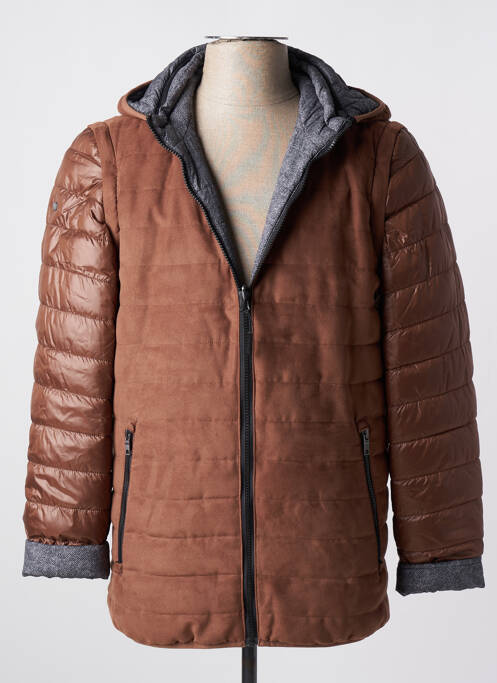 Geacă matlasată maro închis DELAHAYE bărbat