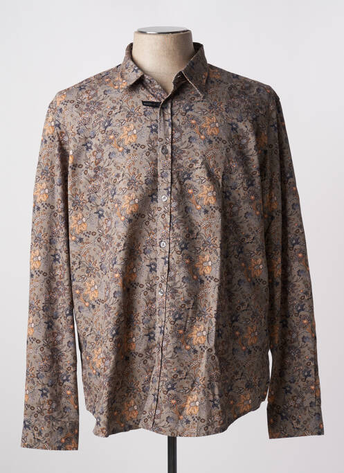 Cămașă cu mâneci lungi maro DELAHAYE bărbat