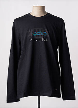 Tricou negru DELAHAYE bărbat
