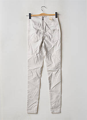 Pantalon slim bej PIECES femeie