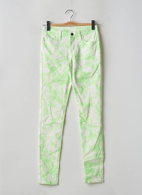Pantalon slim verde PIECES femeie