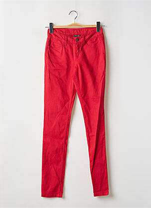 Blugi cu croială slim roșu PIECES femeie