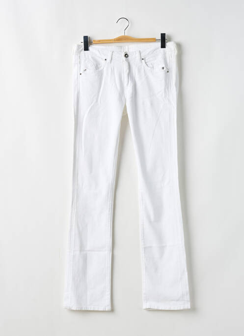 Blugi cu croială dreaptă alb PEPE femeie