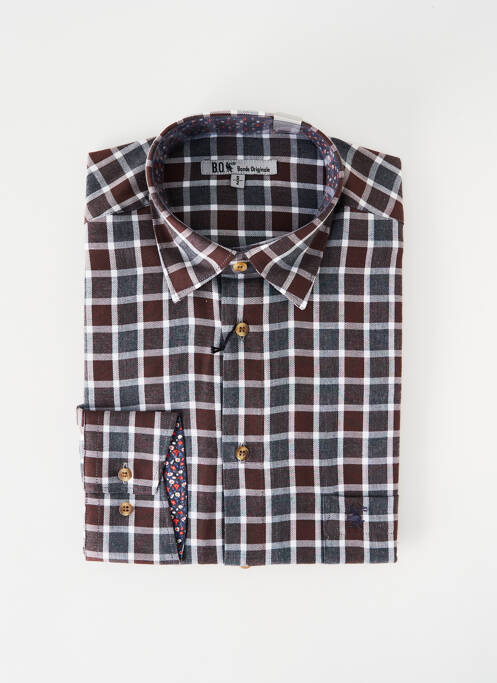 Cămașă cu mâneci lungi maro BANDE ORIGINALE bărbat