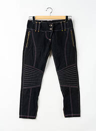 Pantalon 7/8 țesătură poplin talie joasă negru EINSTEIN femme
