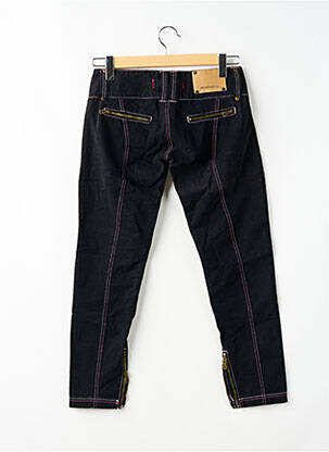 Pantalon 7/8 țesătură poplin talie joasă negru EINSTEIN femeie