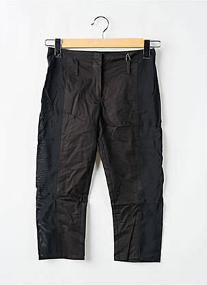 Pantalon trei sferturi croială dreaptă negru JEAN PAUL GAULTIER femeie