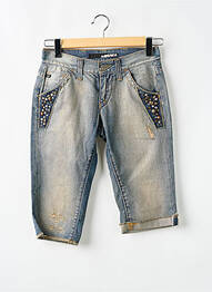 Pantalon trei sferturi buzunare albastru MISS SIXTY femeie