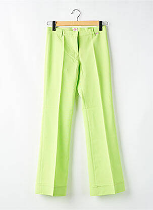 Pantalon drept închidere cu fermoar sub clapetă cu cârlig verde MISS SIXTY femeie