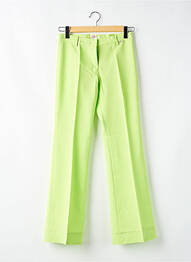 Pantalon drept închidere cu fermoar sub clapetă cu cârlig verde MISS SIXTY femme
