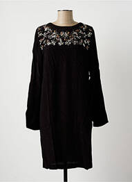 Rochie midi țesătură crep mâneci lungi negru LA FEE MARABOUTEE femeie