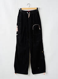 Pantalon cargo croială dreaptă talie înaltă negru KILLAH femme