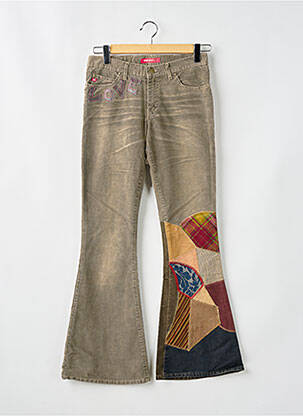 Pantalon evazat bej MISS SIXTY femeie