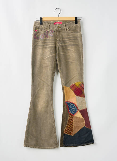 Pantalon evazat bej MISS SIXTY femeie