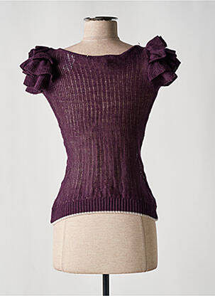 Pulover croială cambrată mâneci scurte violet MISS SIXTY femeie