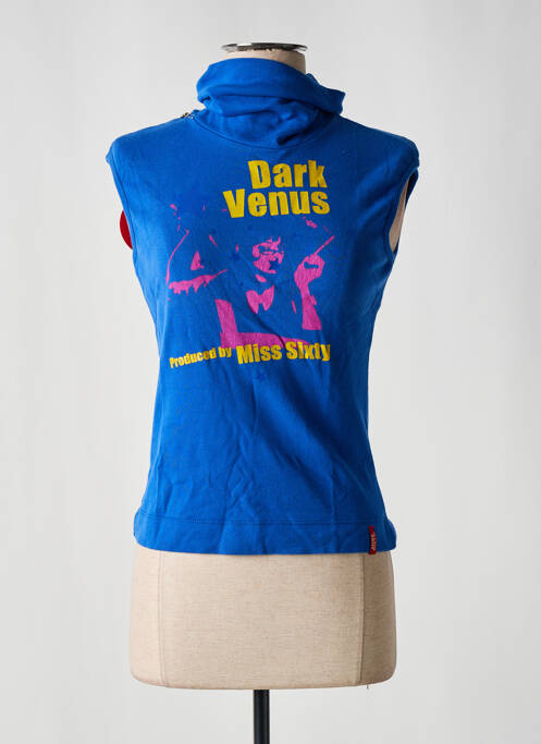 Pulover cu guler înalt albastru MISS SIXTY femeie