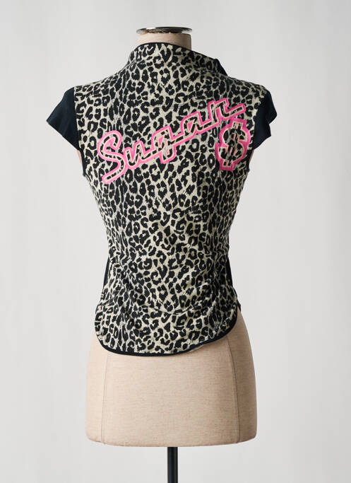 Polo elasticitate mâneci scurte negru MISS SIXTY femme