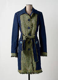 Trench finisaj interior dublat fără glugă albastru DOLCE & GABBANA femeie