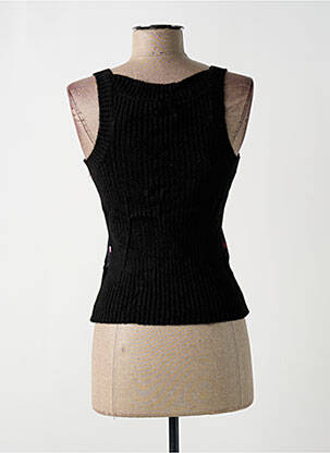 Pulover strânsă pe partea de jos fără mâneci negru KILLAH femeie