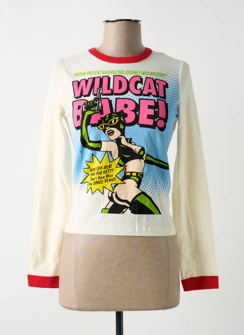 Tricou bej REPLAY femeie