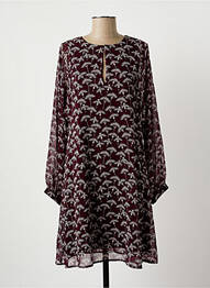 Rochie midi imprimeu fantezie mâneci lungi violet LA FEE MARABOUTEE femeie